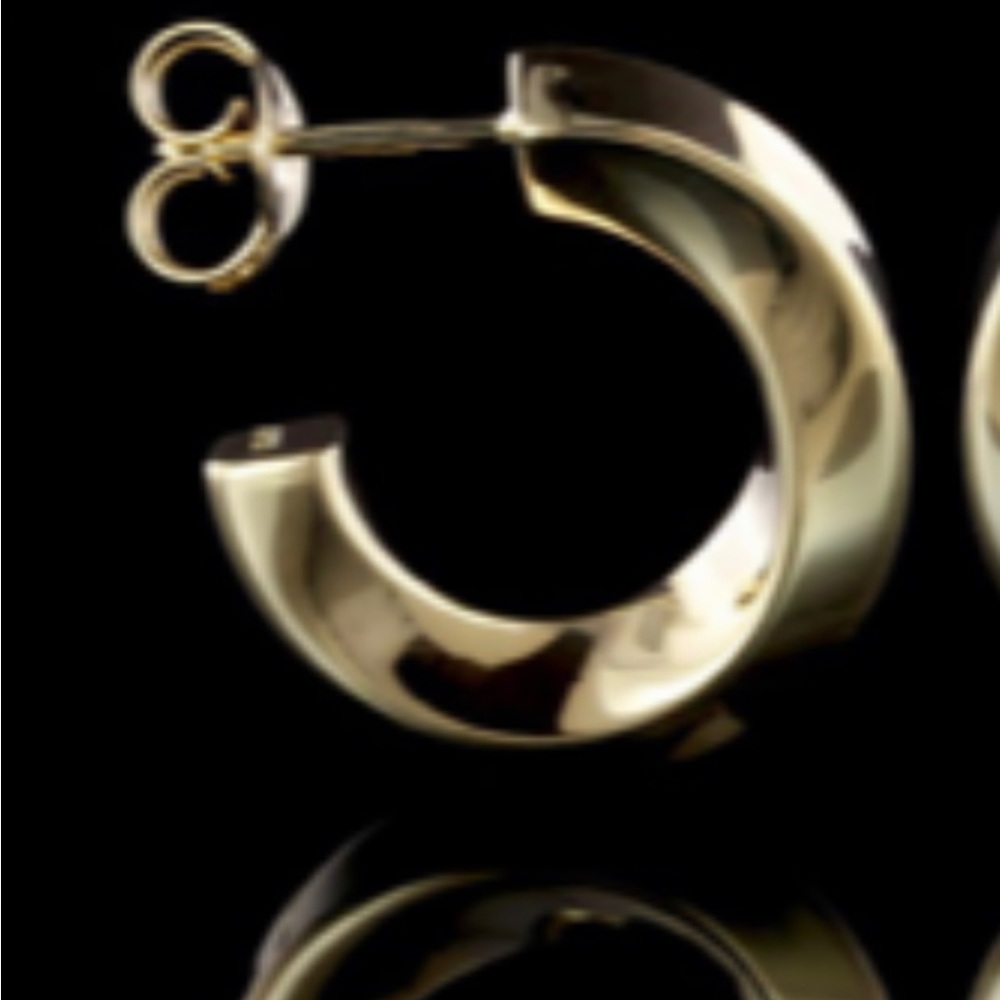 Tiffany Co. 18k yellow gold twisted hoop earrings - Picture 4 of 6